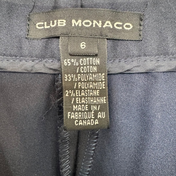 CLUB MONACO Navy Capris Women's Size 6, Cotton-blend Nautical Coastal Work - Picture 5 of 9